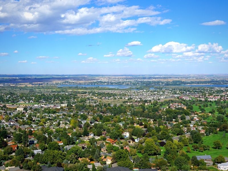 Arial View of the Tri-Cities Washington