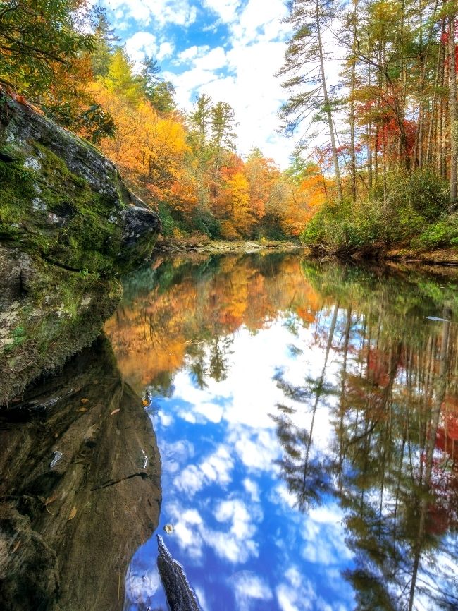 Calm Stretch of the Chattooga Wild And Scenic River North Carolina