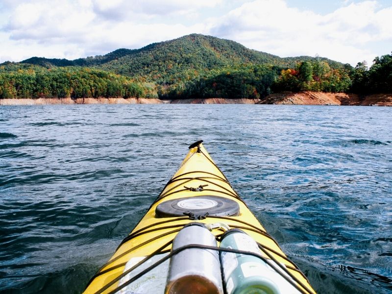 Fall Kayaking on Fontana Lake Ashville NC