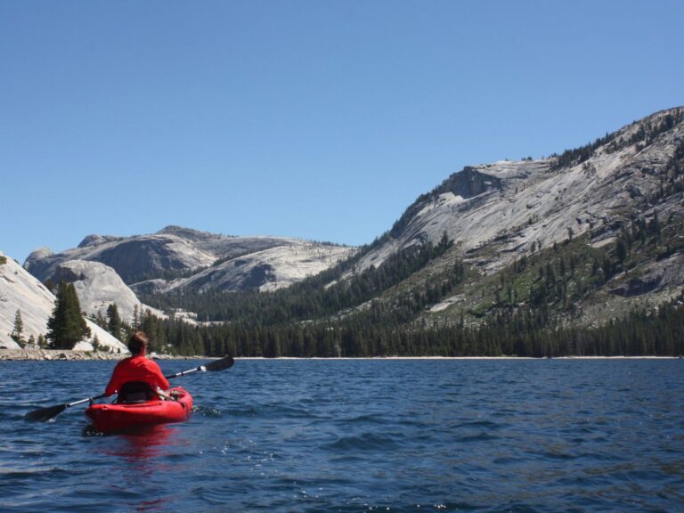Kayaking in Tenaya Lake Yosemite National Park California