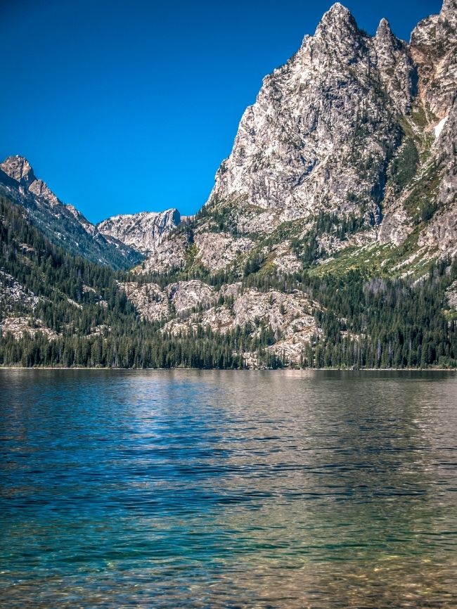 Kayaking on Calm Jenny Lake Grand Teton National Park