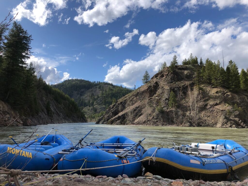 Rafts on the Flathead River Photo by guide Morgan Wren Glacier Guide Montana Raft 1