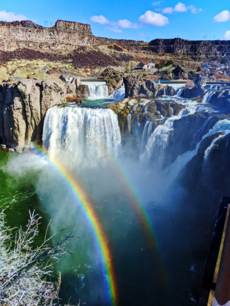 Rainbow over Shoshone Falls State Park Twin Falls Idaho 3