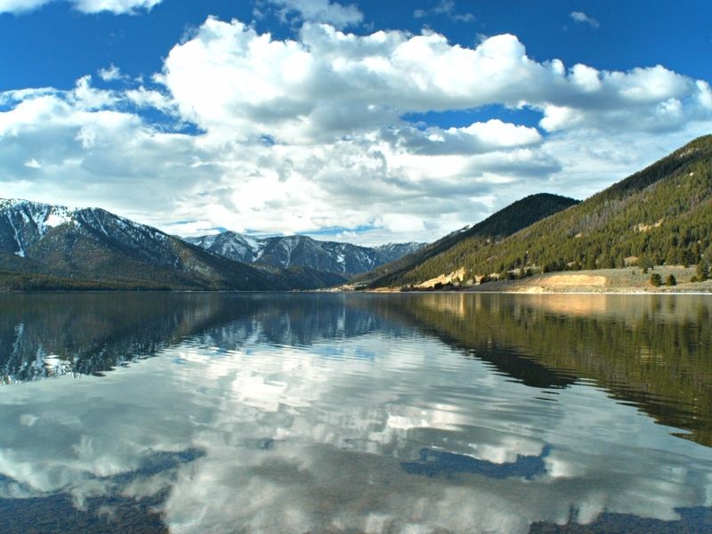 Reflections on Hebgen Lake West Yellowstone Montana