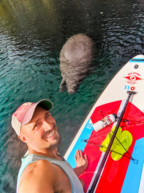 Rob Taylor Kayaking with Manatee on the Silver River Silver Springs State Park Ocala Florida 1