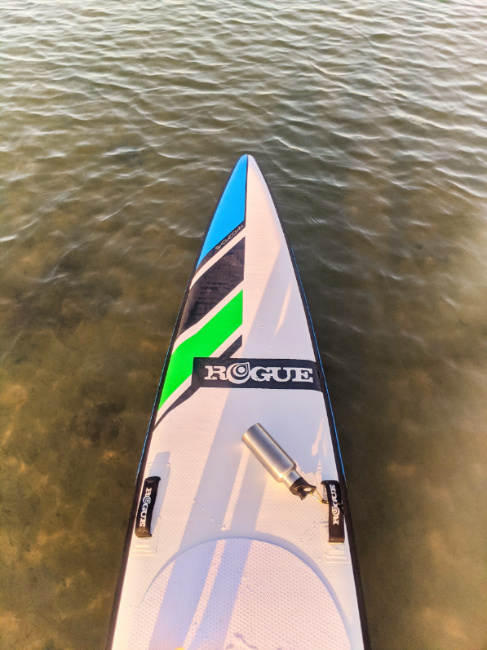 Rogue SUP Inflatable Paddle Board on the water 1