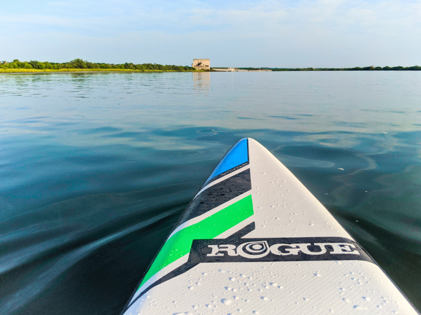 Rogue SUP Inflatable Paddle Board on the water at Fort Matanzas St Augustine 1