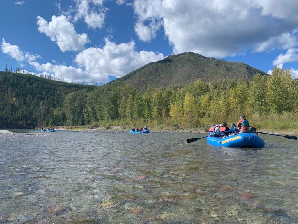 Rafting the Flathead River on Glacier National Park's Border, Montana