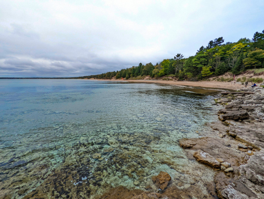 Shoreline of Lake Michigan at Whitefish Dunes State Park Door County Wisconsin 1