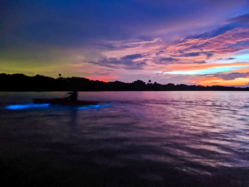 Sunset and Bioluminescence on Mosquito Lagoon Merritt Island National Wildlife Refuge Titusville Florida 2020 1