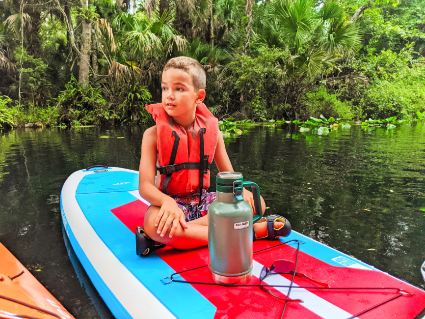 Taylor Family Paddling on Wekiva River with Stanley Growler 2020 4