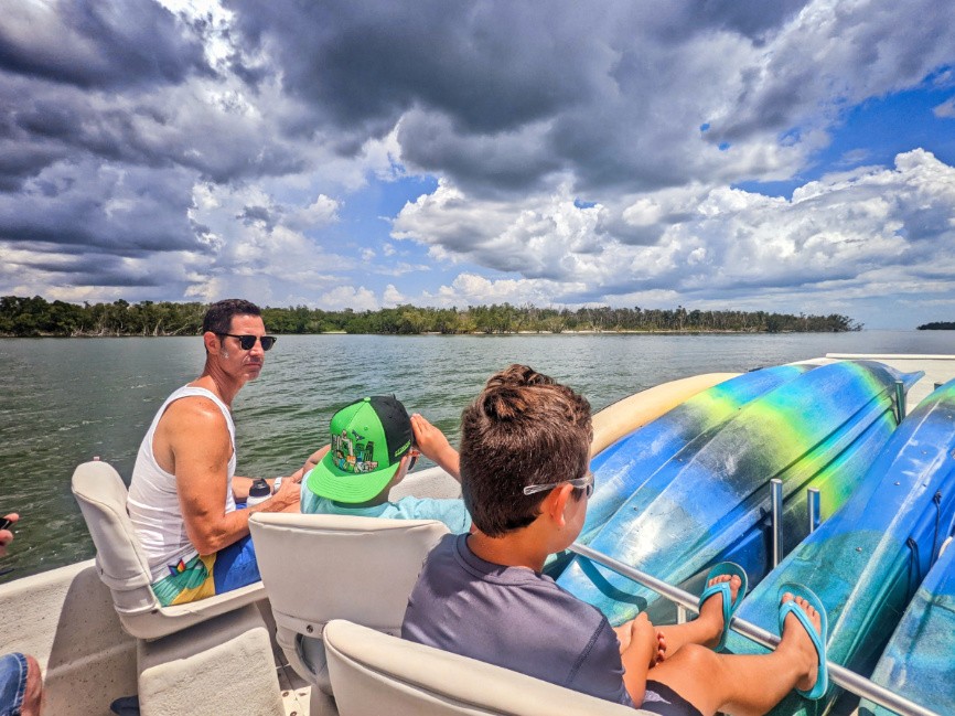 Taylor Family on Boat Assisted Kayak Tour of 10000 Islands Everglades National Park Florida 1