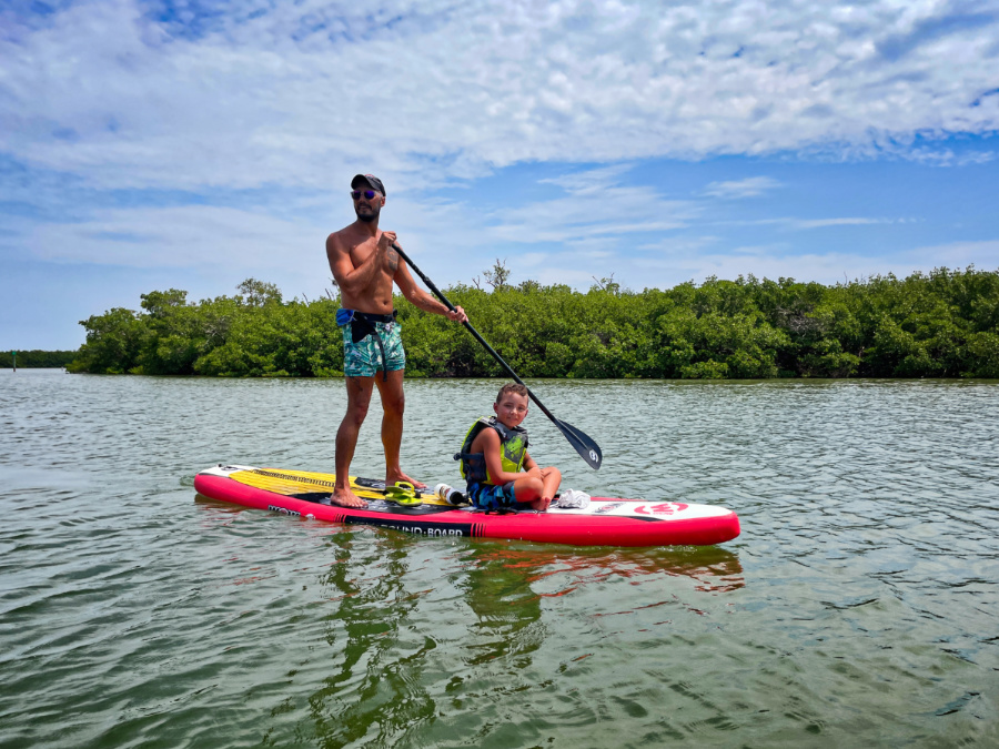 Taylor Family on WOW Watersports Soundboard SUP at Blind Pass Sanibel Island Fort Myers Florida 5