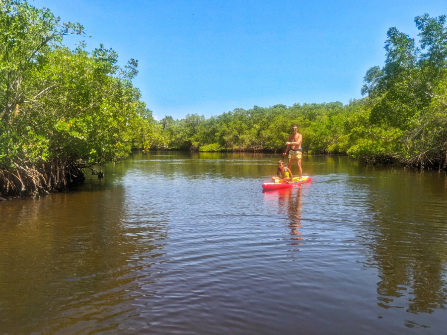 Taylor Family on WOW Watersports Soundboard SUP at Bunche Beach San Carlos Bay Fort Myers Florida 2