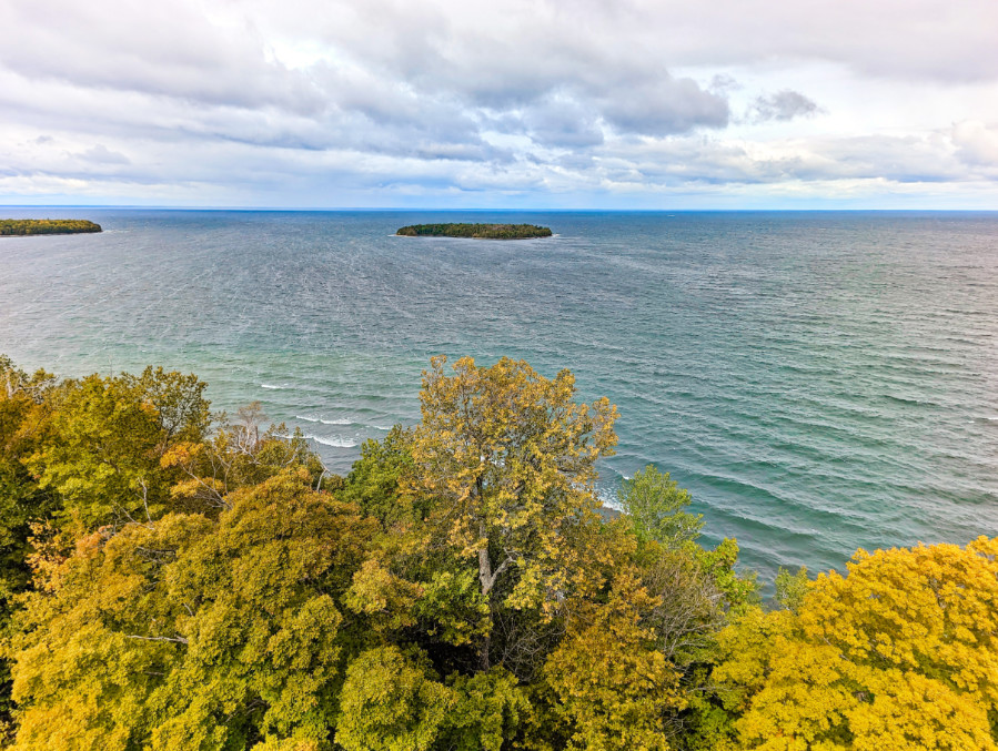 View from Green Bay Observation Tower in Peninsula State Park Door County Wisconsin 2