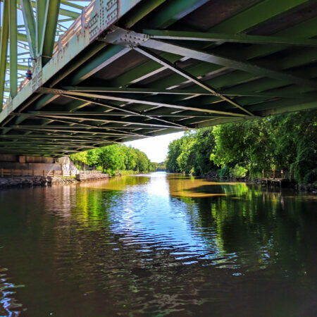 View from River Cruise boat on Erie Canal Rochester New York 1